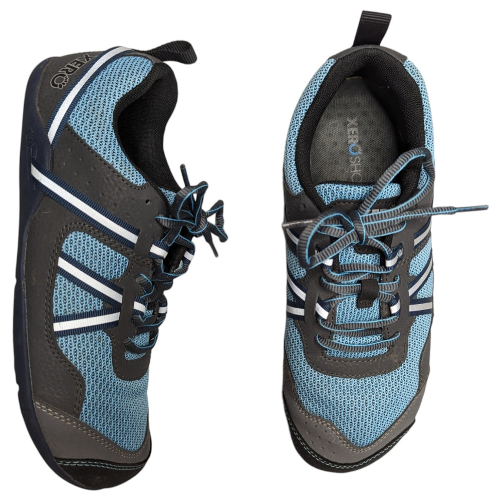 Xero Women's Prio Blue Gray Barefoot Minimalist Low Top Athletic Sneakers 8.5